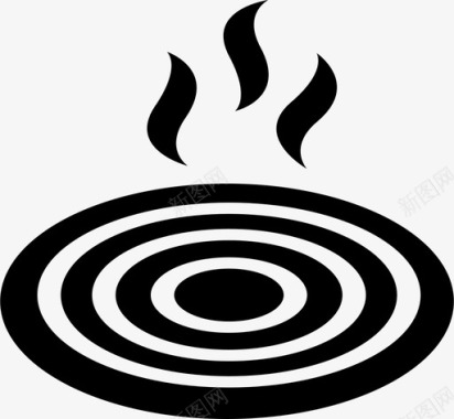 炉子烹饪火焰热量人道主义图标图标