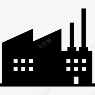 糯米制造工厂建筑制造图标图标