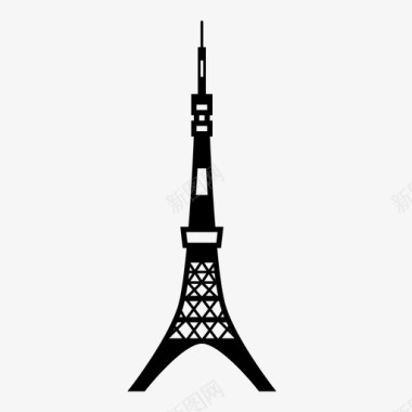 东京塔东京塔建筑日本图标图标