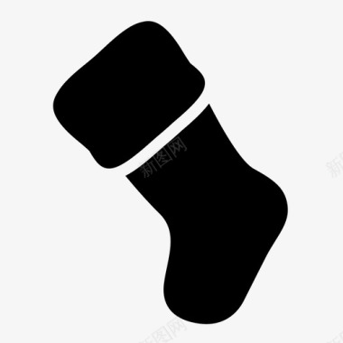 冬天的性格袜子庆祝圣诞节图标图标