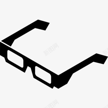 3d眼镜效果外观电影视频图标图标