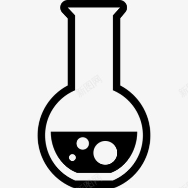 生物烧瓶科学玻璃器皿图标图标
