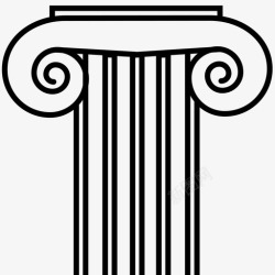 希腊伊亚立柱爱奥尼亚柱式希腊式图标高清图片