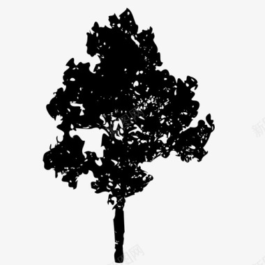 矢量树树白杨树环境图标图标