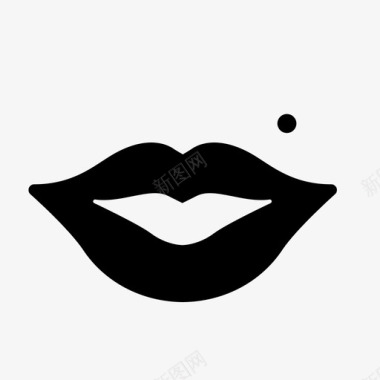 嘴唇的女人嘴唇吻爱图标图标