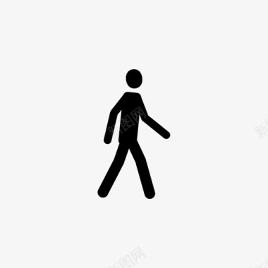 散步健身人图标图标