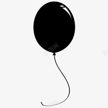 漂浮气球气球生日庆祝图标图标