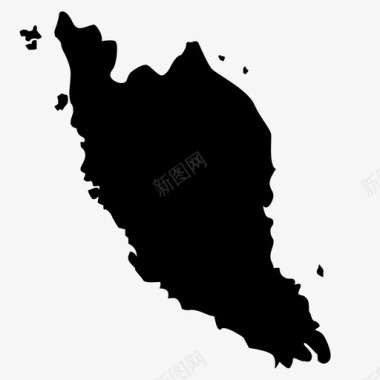 国家马来西亚国家地图图标图标