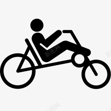 轮子横卧自行车躺着娱乐图标图标
