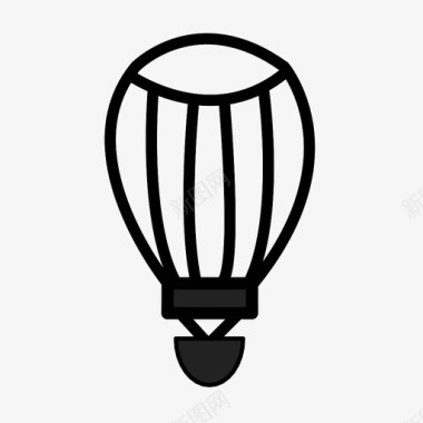 热气球飞行热气球冒险漂浮图标图标