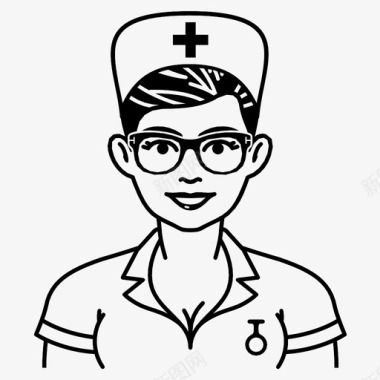 护士医生治疗护士性感诱人图标图标