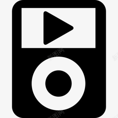 IPod Classic带视频播放按钮音乐音乐和声音2图标图标