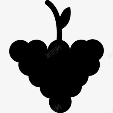 带茎叶葡萄食品意大利图标图标