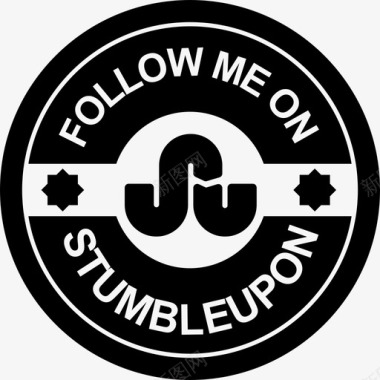 跟我来看看Stumbleupon社会徽章复古社会徽章图标图标