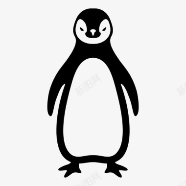 企鹅企鹅动物南极洲图标图标