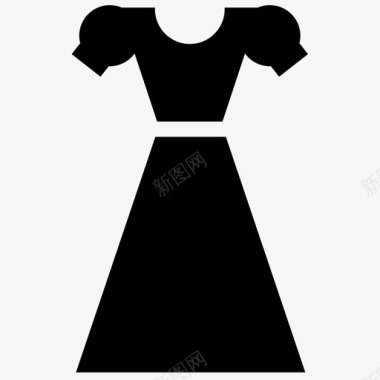 女性服装服装裁缝款式图标图标