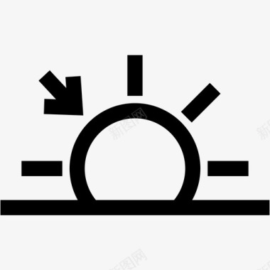 日落日落黄昏预报图标图标