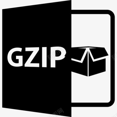 GZIP开放文件格式与框接口文件格式风格图标图标
