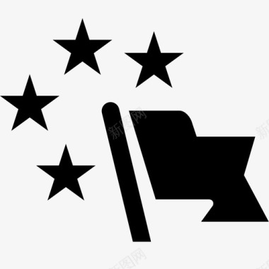 欧洲国家欧盟国旗星星图标图标