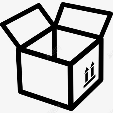 打开箱子箱子储藏箱装运箱图标图标