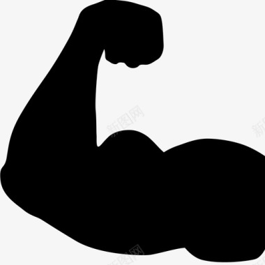 强壮的手臂力量手臂二头肌健美锻炼图标图标