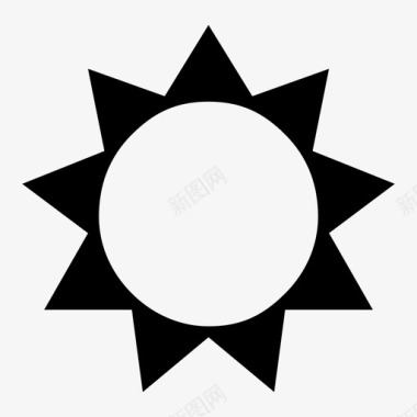 太阳爆发星星图标图标