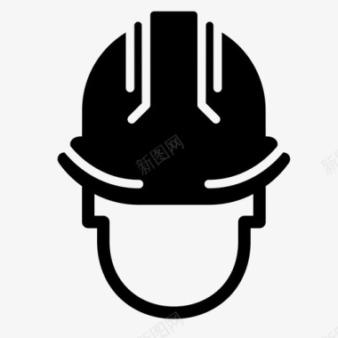 安全帽施工安全工作工人图标图标