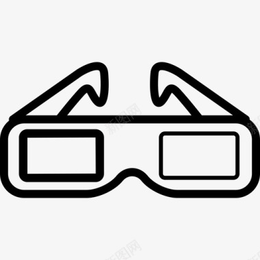 扁平化3D眼镜电影多媒体用3d眼镜图标图标