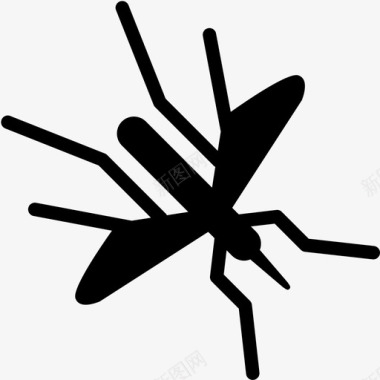 传染蚊子西尼罗河病毒皮肤图标图标
