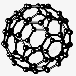 五边形分子巴克敏斯特富勒烯球形球体图标高清图片