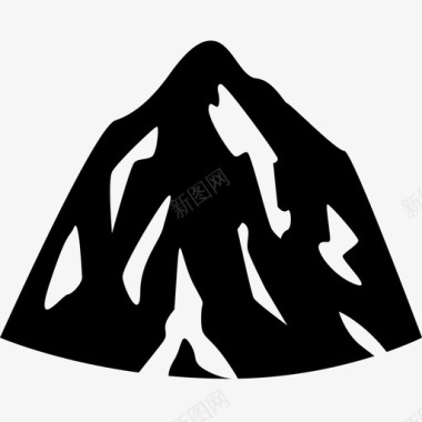 山山悬崖冰川图标图标
