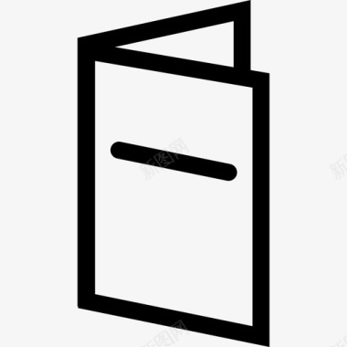 双联折叠文具商务用纸图标图标