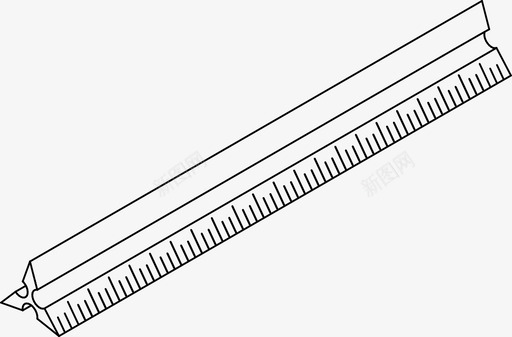 尺子尺子英寸长度图标图标