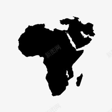 非洲拼图地图非洲大陆地理图标图标