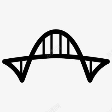 纽波特温哥华波特兰纽波特大桥系杆拱图标图标