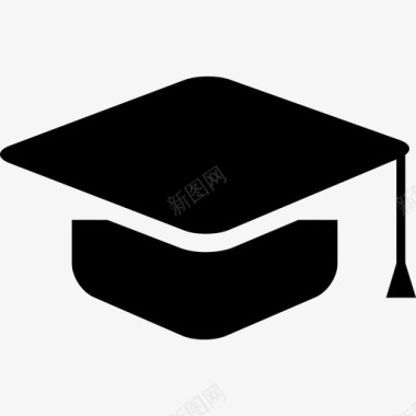 毕业帽正面教育教育精简图标图标