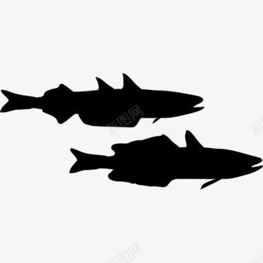 蓝鳕鱼动物鱼图标图标