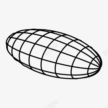 椭球体尺寸长图标图标