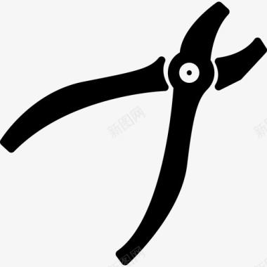 钳子的轮廓工具和用具自己动手填满图标图标