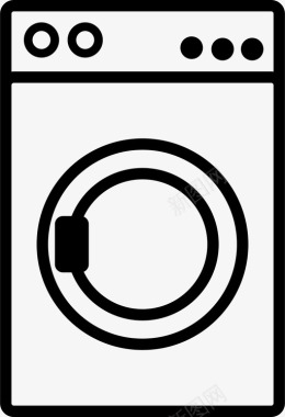 洗衣机泡泡衣物自助洗衣店洗衣房图标图标