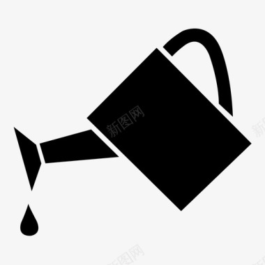生长的嫩芽水壶水桶滴水图标图标