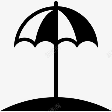 伞遮阳伞阳光图标图标