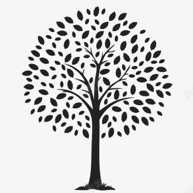 树茁壮成长植物图标图标
