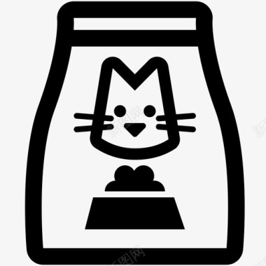 宠物食品猫粮动物食品袋子图标图标