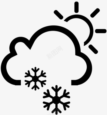 窗外下雪白天下雪云天气预报图标图标