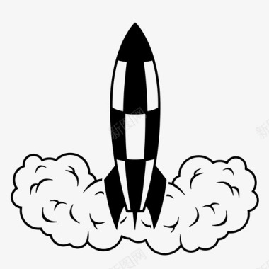 烟雾素材火箭导弹火箭发射图标图标