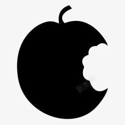 咬过的苹果苹果健康保健图标高清图片