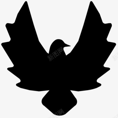翅膀鹰动物鸟图标图标