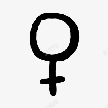 女性生活用品女性涂鸦性别图标图标