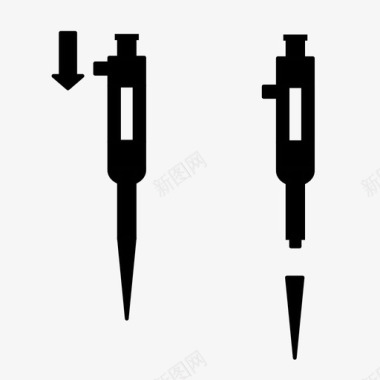 链式分子吸管尖端喷射生物学分子生物学图标图标